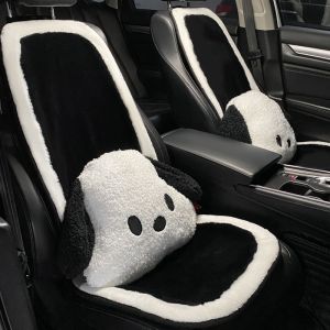 เบาะรองนั่งรถยนต์การ์ตูน หุ้มเบาะรถยนต์ หมอนรองคอ พนักพิงหลัง ลายการ์ตูนสุนัขน่ารัก