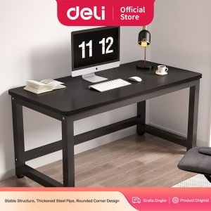 Deli Meja Kerja / Meja Belajar / Office Table 100 CM Hitam Kapasitas Besar E91513