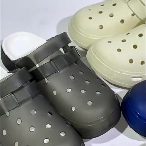 MenS Jelly Sandals For Outdoor Wear Thick-Soled Non-Slip Beach Clogs Casual Closed-Toe Slippers