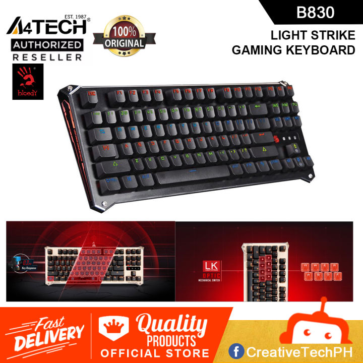 A4Tech Bloody B830 Compact Gaming Mechanical Keyboard with LK