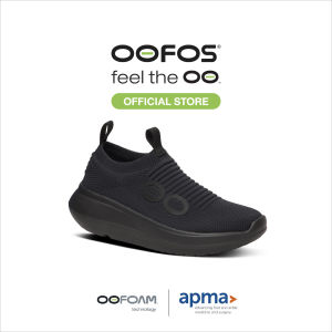 OOFOS Mens Oomy Zen Black รองเท้าเพื่อการฟื้นฟู