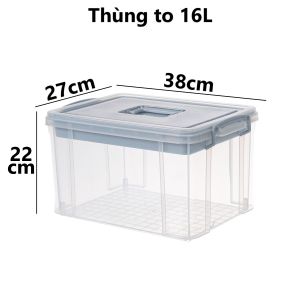 Thùng đựng đồ y tế trong nhựa VIỆT NHẬT - 2 tầng khay phân loại thuốc đồ dùng sửa chữa - 6576/7-1