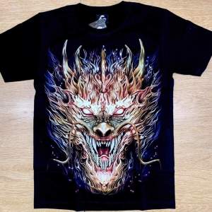 [HCM]Áo thun nam 3D in hình Rồng Lửa sắc nét không phai màu không dính giặt vải dày mịn mát