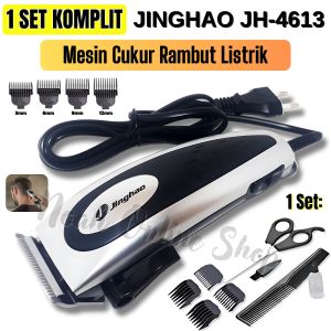 Cukuran Rambut Listrik / Hair Clipper Set JH-4613 / MESIN CUKURAN JINGHAO JH 4613 / Alat Pangkas Rambut / Alat Potong Pambut / Alat Cukuran Rambut / 1 Set Alat Cukuran Rambut Electrik
