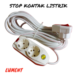 Stop Kontak Listrik 2 Lubang + Panjang Kabel 10 Meter + Steker ON OFF
