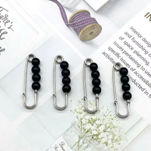 3.5/5.5/7.5cm Adjustable Buckle Pearl Brooch Tightening Waistband Pin Opening Bottom Metal Pearl Cute Brooch Pin Jewelry