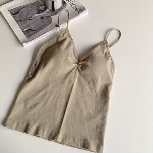 Onefashionmall Tank Top Bra Basic Wanita Panjang Square Tali Spaghetti Premium Tanktop Bra Wanita Atasan Polos Serut Fashion BR064