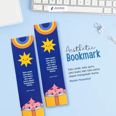 Bookmark Buku Aesthetic Glossy Edisi Special Pembatas Buku Penanda Halaman Buku & Novel ATK