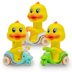 Doraemon Duck Kitty Cartoon Press Motorcycle inertia Childrens Pull-Back Kids Boys Girl Toys