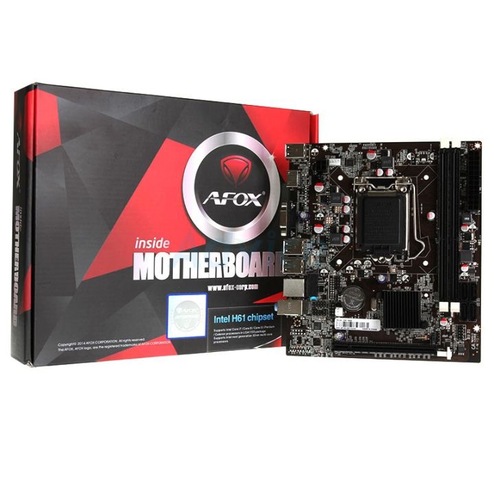 AFOX IH61-MA5 Intel H61 LGA 1155 DDR3 USB VGA HDMI MicroATX