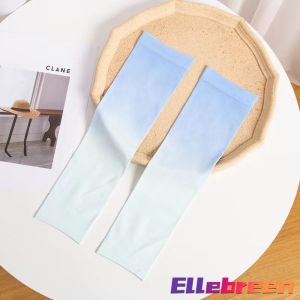 ELLE Colorful Arm Sleeves Ice Silk Cycling Sleeves Anti-UV Running Gloves
