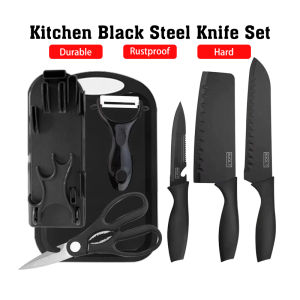 Free gift 7 in 1 Kitchen Knives Utensils Pisau Viral Dapur Pisau Gunting set Kitchen Knife Set