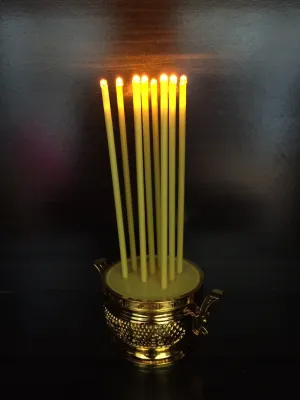 ธูปไฟฟ้า 9ดอก ใส่ถ่านAAA กระถางธูป9ดอก No.3107 LZ