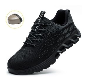 Safety shoes mens anti-smashing anti-piercing steel toe cap work boots Rotating Shoe Anti Slip Anti Puncture safety protective shoes