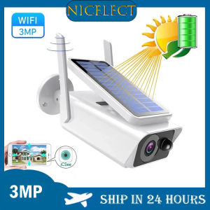 NICELECT 3MP Wireless Outdoor Camera Wifi Security Cameras Video Surveillance Smart Home Ip Cctv Hidden Solar Panel Survalance Protection