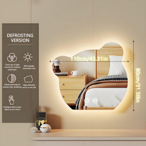 Wall mounted LED makeup mirror Decorative dressing table bedroom bathroom mirror Dimmable Tri Color Easy Install