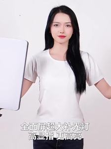 Mobile phone live streaming photography fill light desktop full-screen beauty hair light three-color soft light 24 Square flat panel light