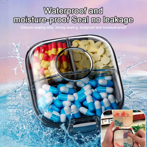 Portable Large Capacity Pill Box for All Year Adults  Universal for Men and Women  Travel and Home Use  Transformable  Transparent Visibility  Segmented Storage