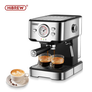 HiBREW Coffee Machine Cafetera 20 Bar Espresso inox Semi Automatic Espresso Cappuccino Hot Water Steam Temperature Display H5