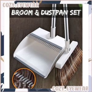 Magic 2 in 1 Broom Dustpan Set Outdoor Broom Teeth Combo Sweeping Tools Home Kitchen Office Floor Self-Cleaning