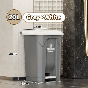 [20L/50L/80L] Borong365 Rubbish Bin with Foot Pedal Dustbin Kitchen Trash Can Restroom Waste Bin Tong Sampah Dapur