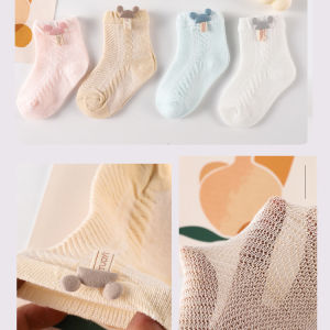 [SET 5] Tất lưới cổ cao micky cho bé từ 0 - 2 tuổi co giãn tốt thoáng khí dễ chịu êm nhẹ không chảy mồ hôi chân