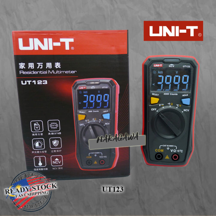 UNI-T POCKET-SIZED DIGITAL MULTIMETER / RESIDENTAL MULTIMETER UT123 ...