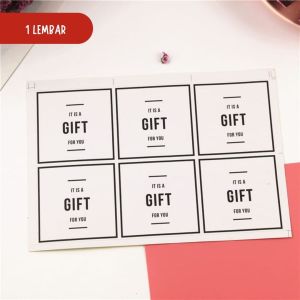 Stiker Cake It Is A Gift For You - Label Segel Kemasan Kue Box Hampers Kado LL025