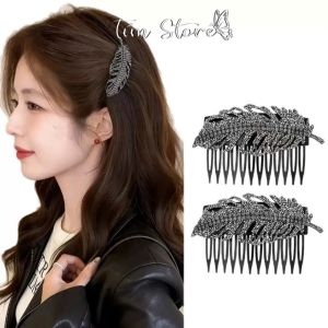 Kẹp xước tóc mái lược tóc thiết kế sang trọng TÍM STORE phụ kiện tóc thời trang hot trend