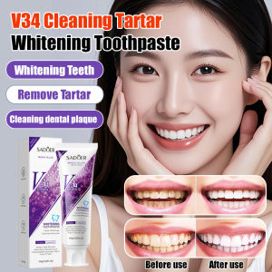 V34 Cleaning Tartar Whitening Toothpaste Color Corrector Fresh Breath Anticavity Whitening And Tartar Remover Whitening Toothpaste For Teeth