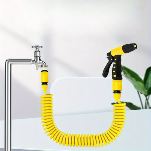 HW050- 5pcs/Set 10M car wash water guns high-pressure household spray nozzles flower watering balcony telescopic hose car washing brush cleaning tools