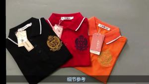 Parent-Child Clothes Summer Clothes a Family of Three Family Pack Four Red POLO Shirt Parent-Child New Short Sleeve T T-shirt Fashion