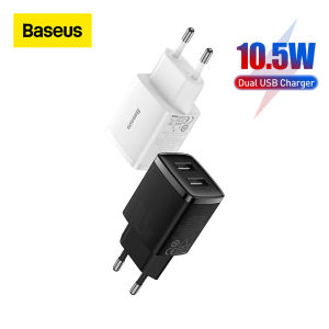 Baseus 10.5W USB Charger Portable Dual USB Ports Travel Charger Adapter Wall Charger For Huawei Xiaomi Phone For iPhone Samsung