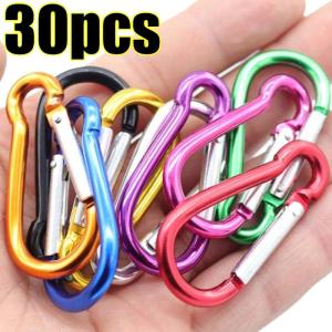50PCS Mini Carabiner Keychain Alluminum Alloy D-ring Buckle Spring Carabiner Snap Hook Clip Keychain Outdoor Camping Daily Use