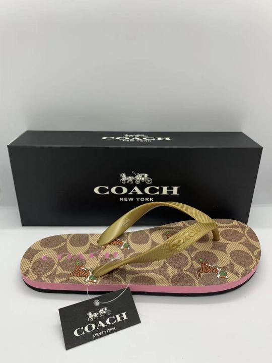 Coach rubber flip on sale flops