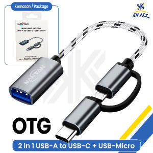 [KN ACC] NANVAN OTG 2 IN 1 TYPE TIPE C / MICRO USB / FLASH DISK / MOUSE UNIVERSAL UNTUK HP