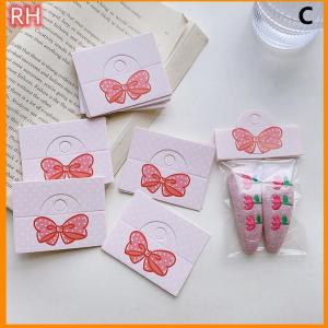 🔥🔥🔥ranghe 100Pcs Foldable Packaging Paper Cards Bow Cards For Handmade Jewelry Retail Hang Tag Flowers Display Cardboard