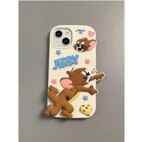 Sarung Silikon Karakter Kartun untuk iPhone 11/12/13/14/15 Plus/Pro/Max - Desain 3D Lucu