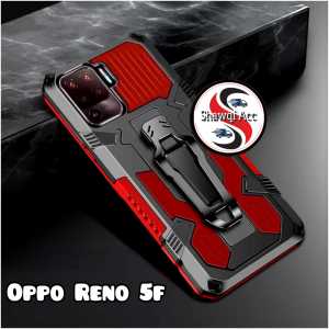Case Untuk Oppo Reno 5f New Casing Hp Kickstand Armor Belt Clip Terbaru