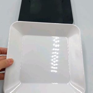 จาน8นิ้ว จานสี่เหลี่ยม จานอาหาร จานตามสั่ง จานเมลามีนแท้ siam bestware มี2สี บรรจุ6ใบ