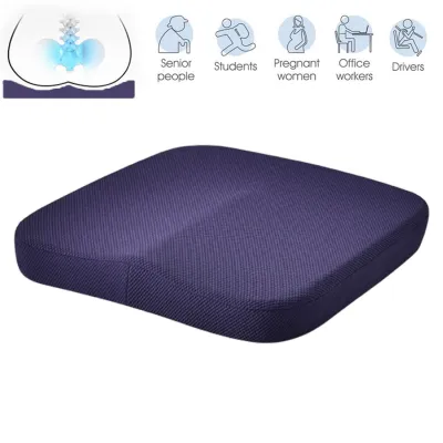 Memory Foam Seat Cushion For Sciatica & Hip & Coccyx Pain Chair Cushion for Long Sitting Office Workers Car Drivers