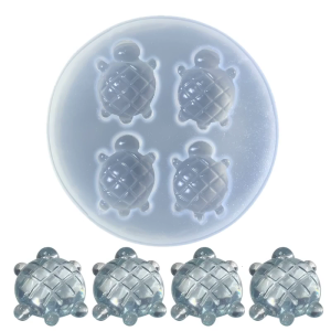 พิมพ์ทำเค้กแม่พิมพ์ซิลิโคนฟองดองรูปเต่าน่ารักแบบทำมือสำหรับทำขนมช็อคโกแลตขนมเทียนแฮนด์เมด-สบู่