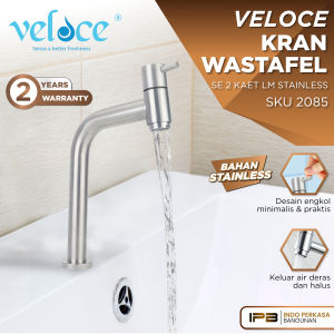 VELOCE Kran Angsa Wastafel Leher Kotak SUS 304 I Kran Sink Dapur | Kran Angsa Full Stainless SUS 304 | 2085