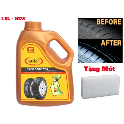 (Thùng 16 can - 92k/can) Dung Dịch Đánh Bóng Vỏ Xe Đánh Bóng Lốp Xe Polish Wax Pallas 1.5 Lít