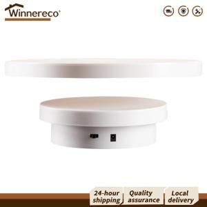 [Winnereco Flagship Mall]ขาตั้งจอแสดงผลแบบหมุนด้วยมอเตอร์ แท่นหมุนอัตโนมัติ แบตเตอรี่หมุนได้ 360 องศาสำหรับเครื่องประดับโมเดล 3 มิติ