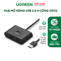 Hub USB 3.0 4 cổng tốc độ 5Gbps dài 25-30cm UGREEN CR113 | Màu đen | Thêm 4 cổng USB 3.0 | Bảo hành 18 tháng 1 Đổi 1 |. 