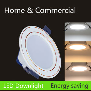 YHLAMP Ceiling Lights Recessed Pin Light LED Downlights For Ceiling Tricolor 5W Round Panel Light Ceiling Modern Design Indoor Lighting Balcony Aisle Corridor Light Down Light