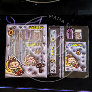 Paket Alat Tulis Anak Sekolah Karakter Labubu Terbaru TK / PAUD /SD /Tycoco/ Zimomo/ Pato/ Spooky/ Pensil/ Orotan/ Rautan/ Penghapus/ Notes/ Penggaris/ Buku Notes Notepad/ 5in 1