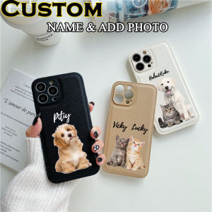Custom Pet Phone CaseS Animal Cover for iPhone 14 13 15 16 17 Pro Max 16 15 14 Plus Personalized Picture Luxury PU Leather Cases