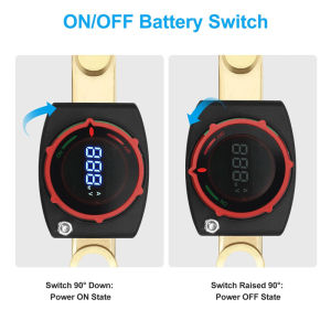 💞【Special price】💖Muya Top Post Battery Disconnect Switch 12V-48V With LED Voltmeter DC 5-60V Battery Kill Switch On Off Battery Cut Off Switch For Car